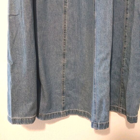 NWT Universal Thread Size 12 Denim Maxi Skirt A-line High-rise Medium Wash - Picture 4 of 14